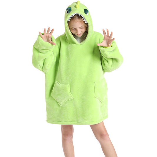 Outdoor Cold-proof Sweater Hooded Home Nightgown